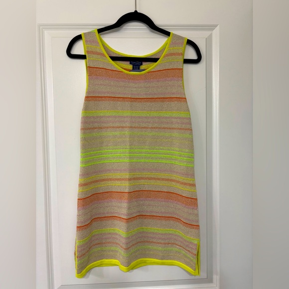 NWT Doncaster Collection Striped Metallic Tank - Picture 1 of 8